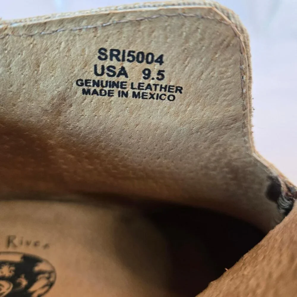 STERLING RIVER Forge Suede Camel/Leopard Rounded Ankle Boots Sz: 9.5